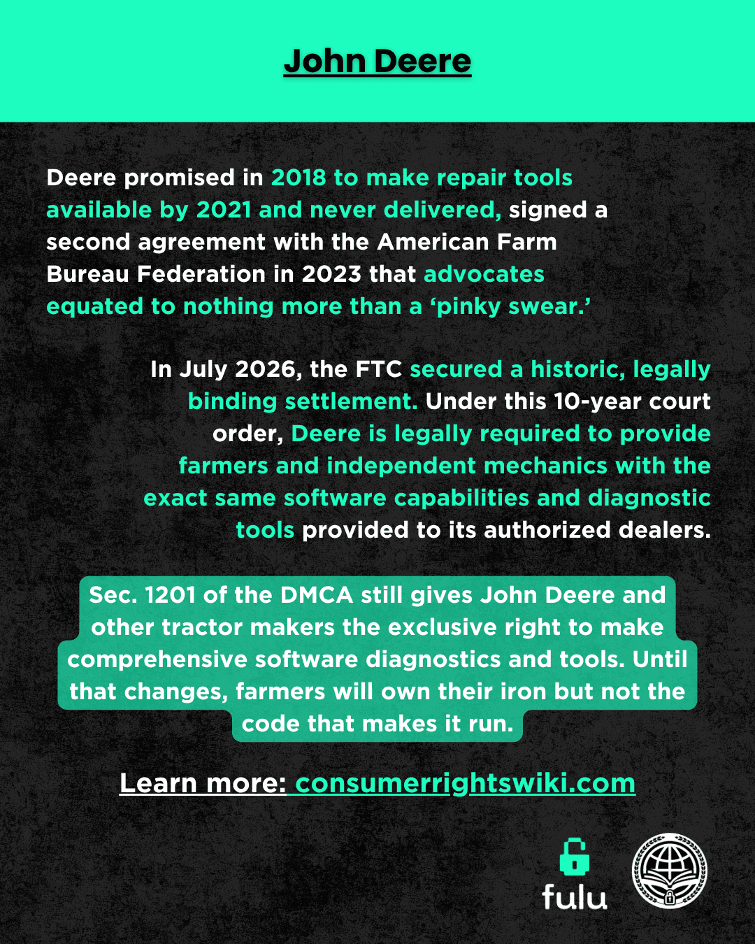 John Deere, slide 3 of the Instagram post