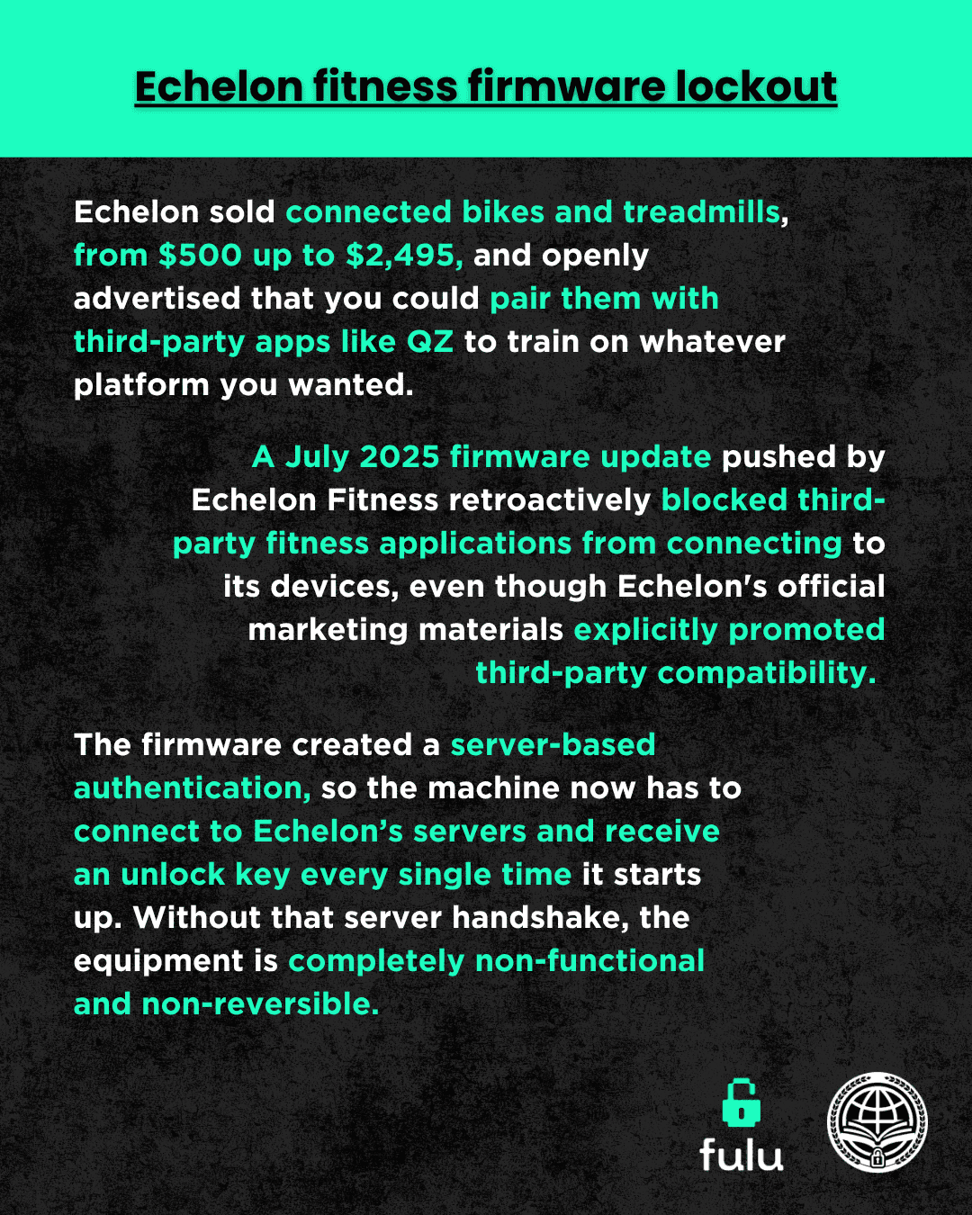 Echelon, slide 2 of the Instagram post